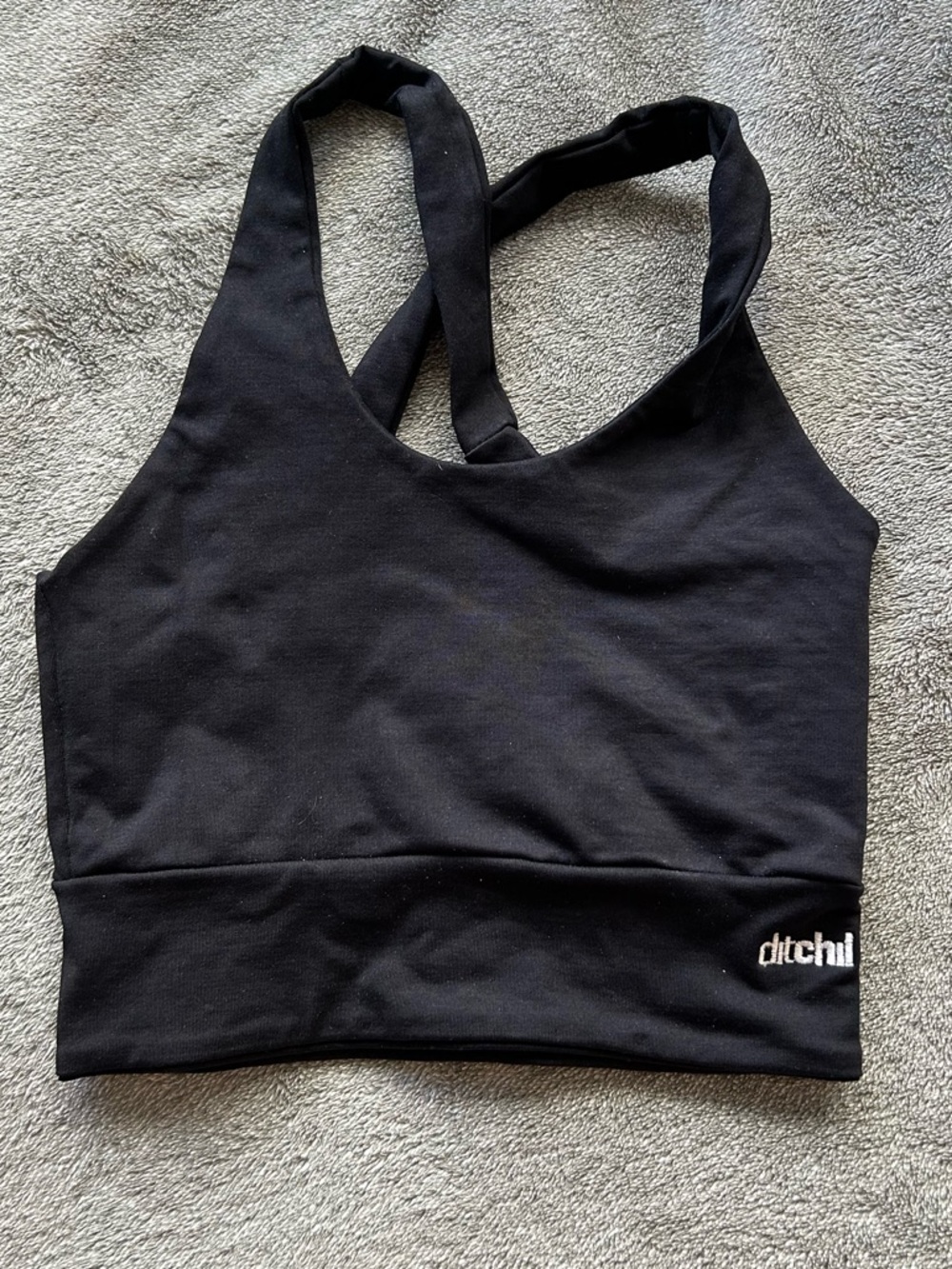 Black Ditchil Cross Back Sports Bra